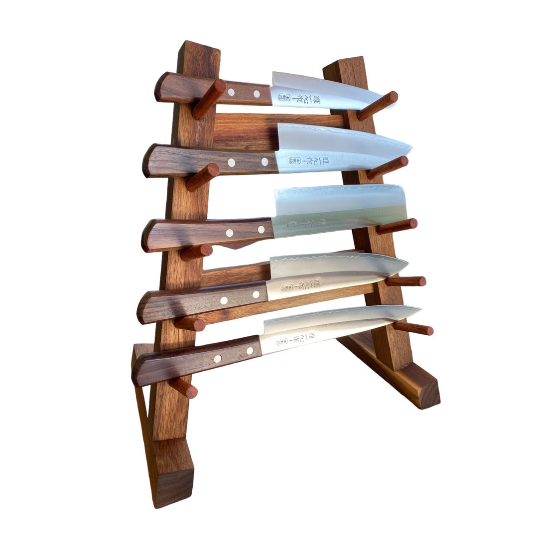 Miyabi Isshin 5-Piece Knife Set & Blackwood Knife Stand