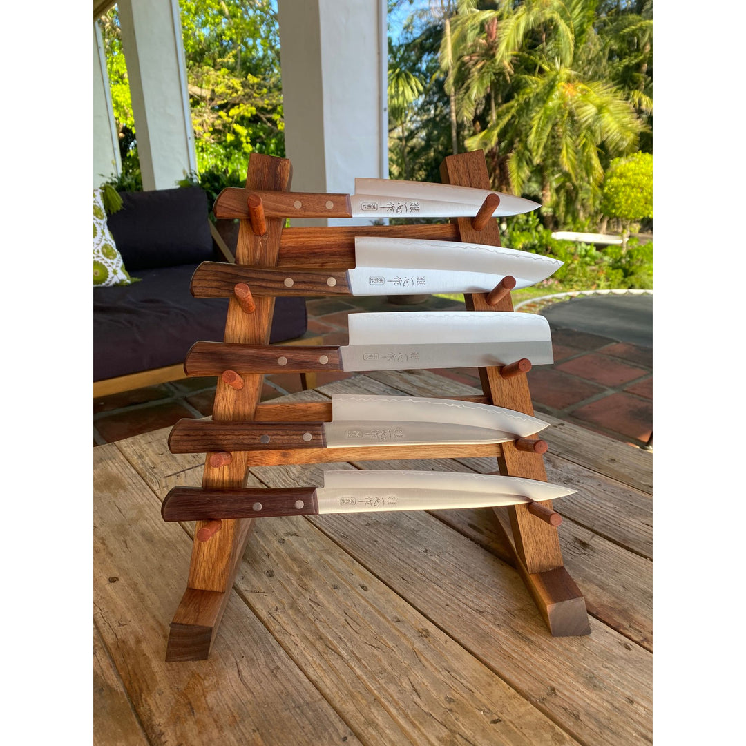 Miyabi Isshin 5-Piece Knife Set & Blackwood Knife Stand