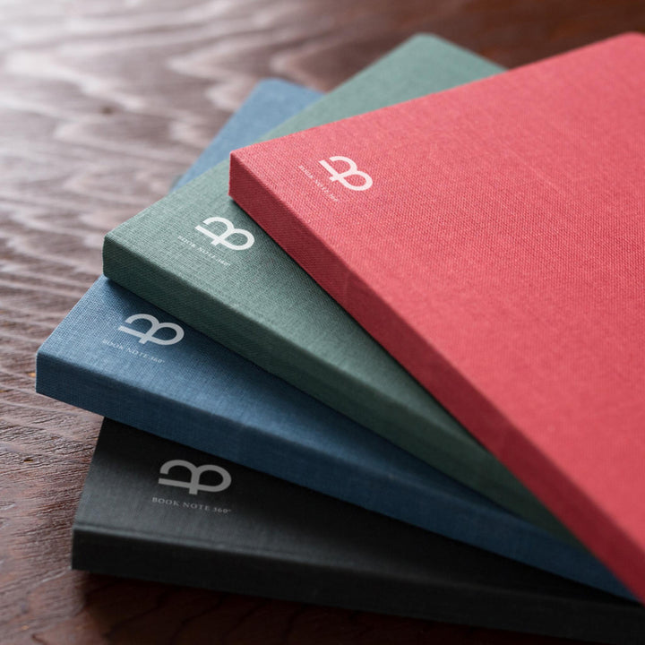 BOOK NOTE 360 Gridded Notebook - Red