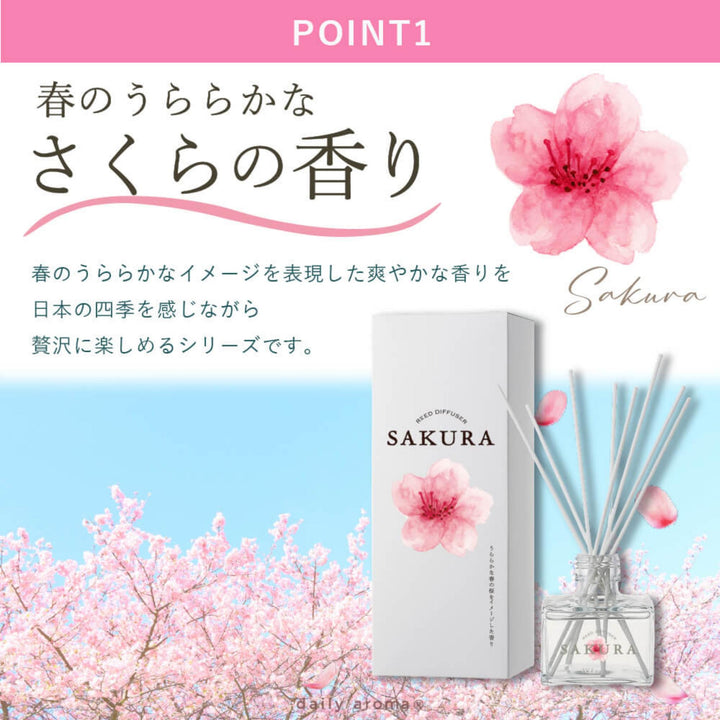 * NEW * DAILY AROMA Sakura Reed Diffuser