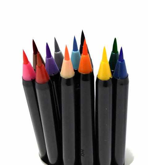 “Fudehime” Calligraphy Brush Pens - Set of 12
