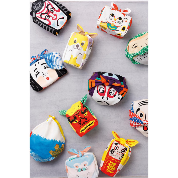 Furoshiki - Fuku Cochae Okame & Hyottoko 48cm