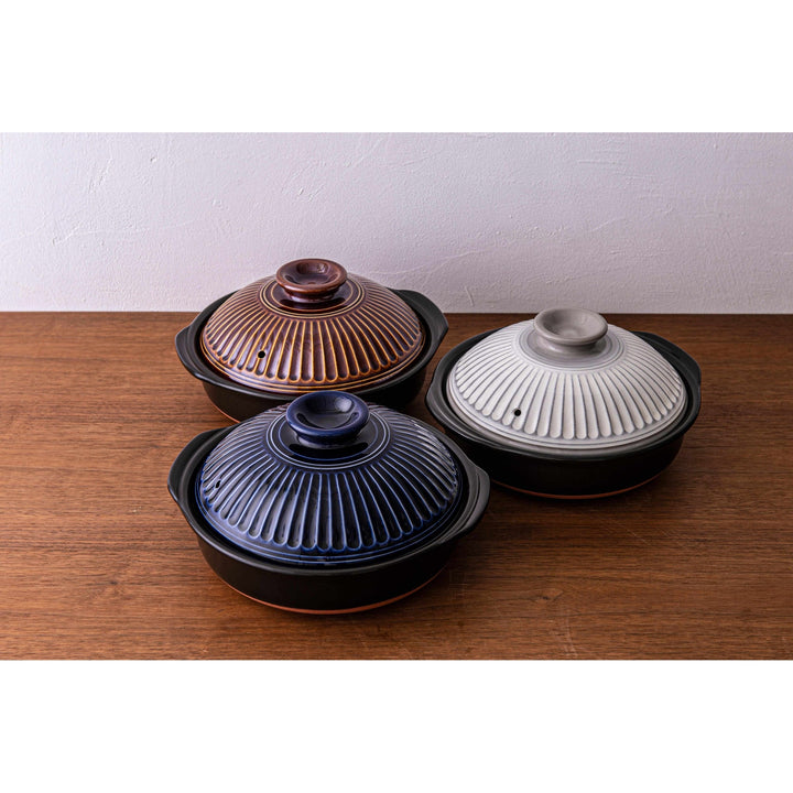 Ginpo Kikka Donabe/Casserole (Blue)  - Serves 3-4