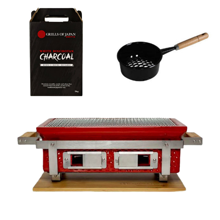 GOJ Shichirin Grill Charcoal Starter Combo - Aka