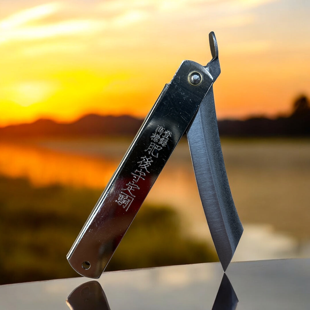 Zenkou Higonokami - Large Silver / Carbon Steel