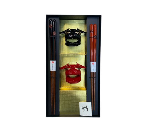 Kawai Chopsticks Gift Set - Kikukomon x Shishimai