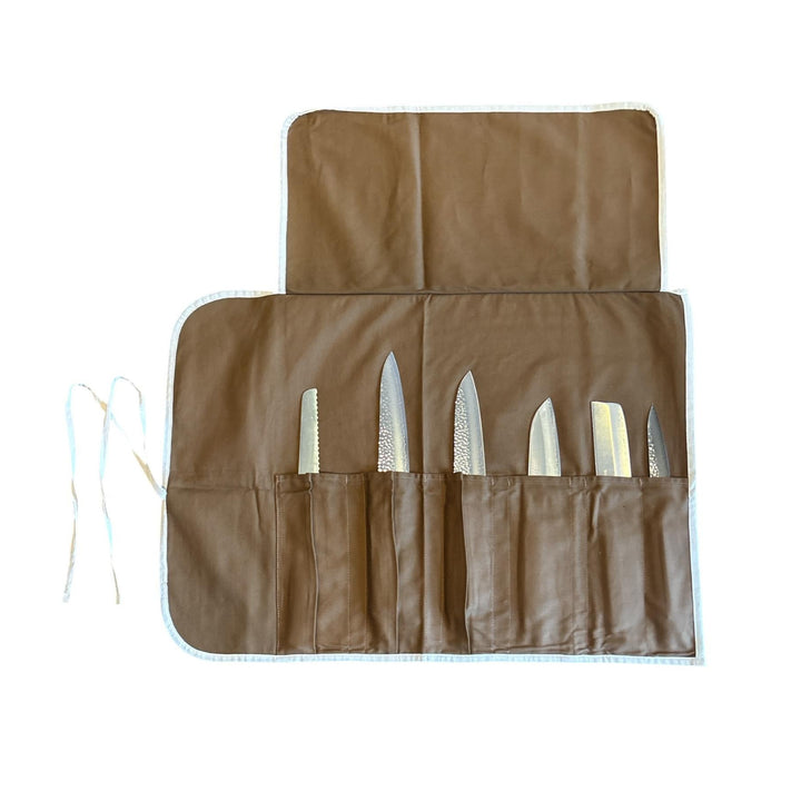 Cotton Knife Roll Bag - Large/6 Knives