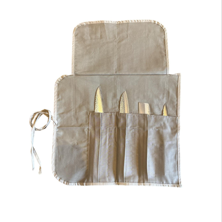 Cotton Knife Roll Bag - Small/4 Knives