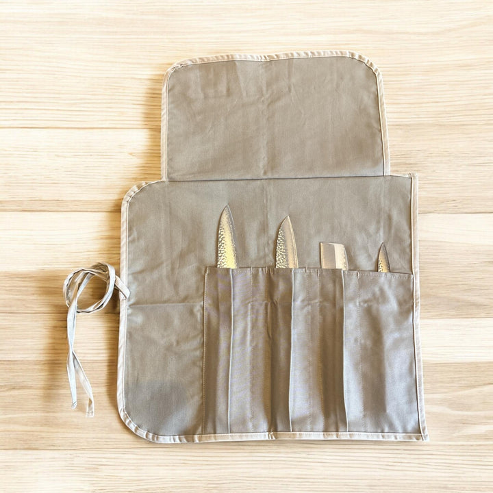 Cotton Knife Roll Bag - Small/4 Knives