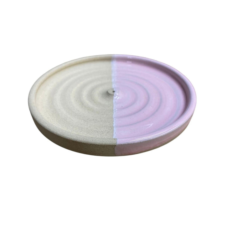 Handmade Incense Stick Stand - White/Pink
