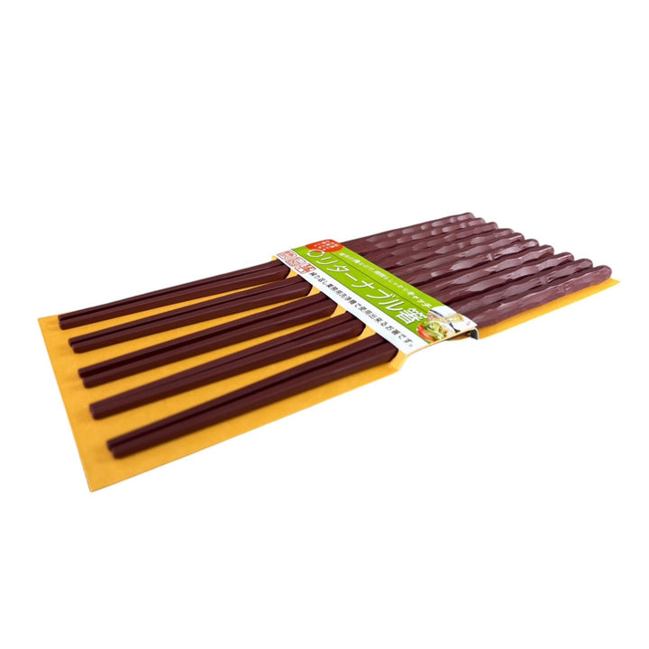 Kawai Reusable Carved Chopsticks - Red/5 Pairs