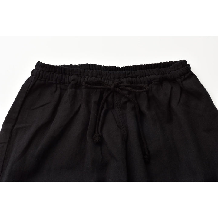 2 Layered Gauze Pyjama Set - Black (SS/S/M/L/LL)