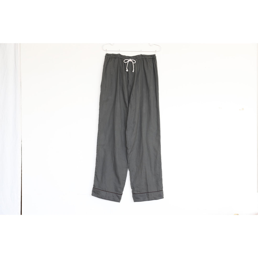 Herbal-dyed 2 Layered Gauze Pyjama Set - Charcoal Grey (SS/S/M/L/LL)