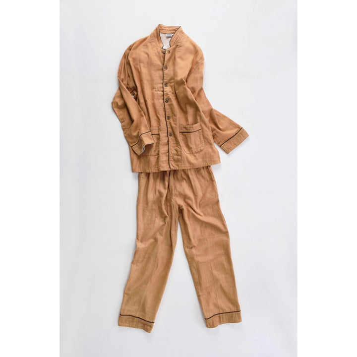 2 Layered Gauze Pyjama Set - Persimmon-dyed (SS/S/M/L/LL)