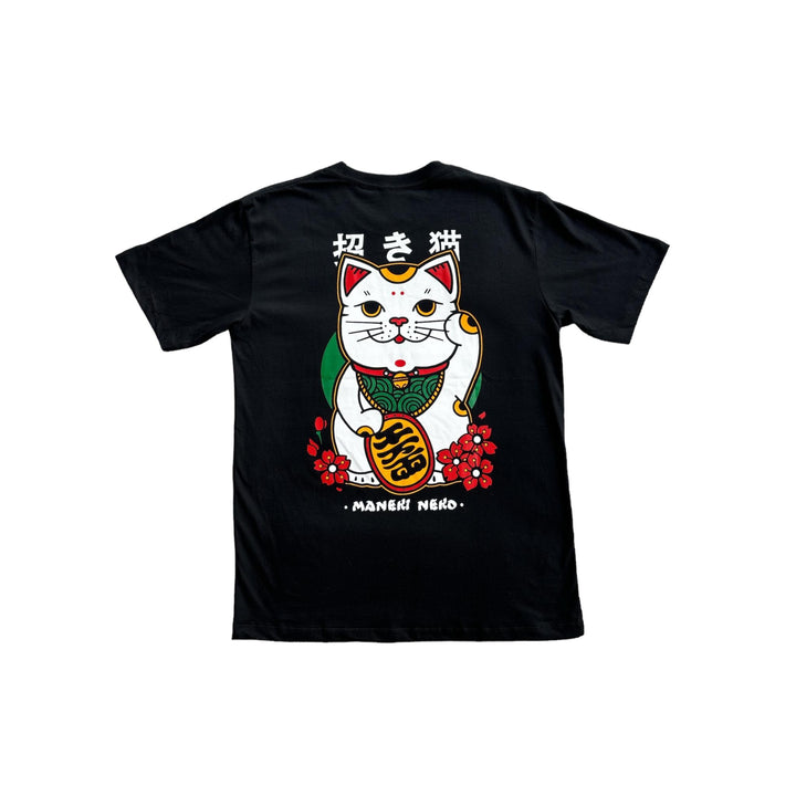 100% Cotton T-Shirt - Maneki-Neko Green