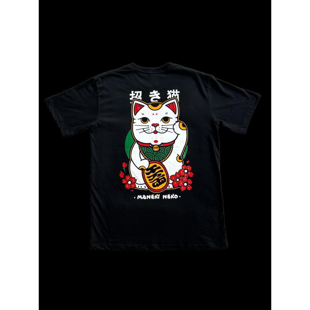 100% Cotton T-Shirt - Maneki-Neko Green