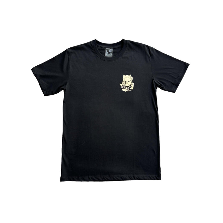 100% Cotton T-Shirt - Maneki-Neko Blue