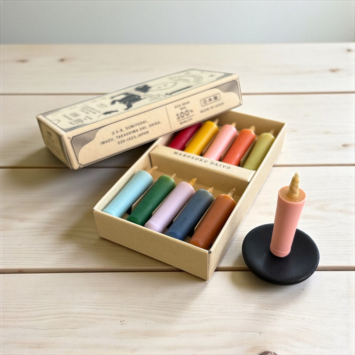 Daiyo Colourful Rice Wax Candles - Vivid