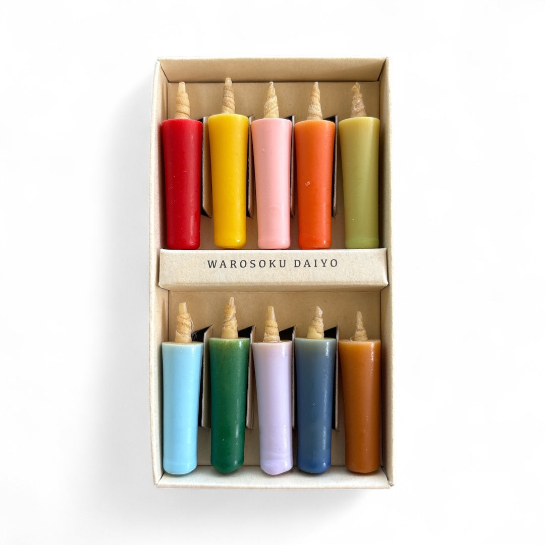 Daiyo Colourful Rice Wax Candles - Vivid