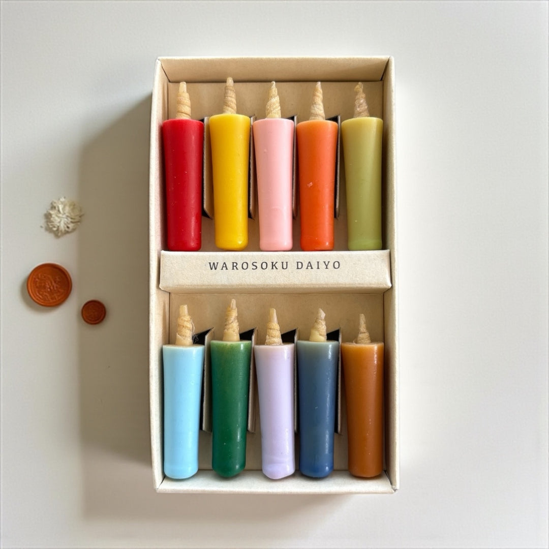 Daiyo Colourful Rice Wax Candles - Vivid