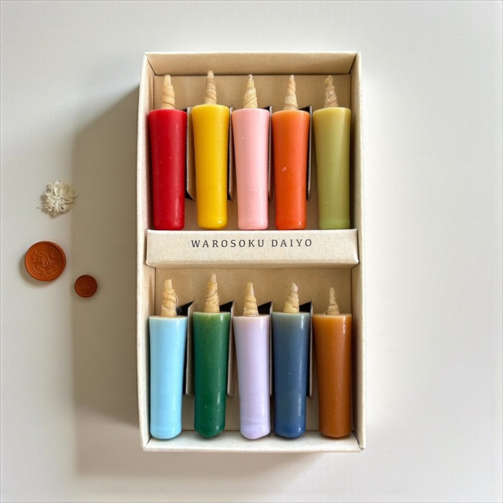 Daiyo Colourful Rice Wax Candles - Vivid