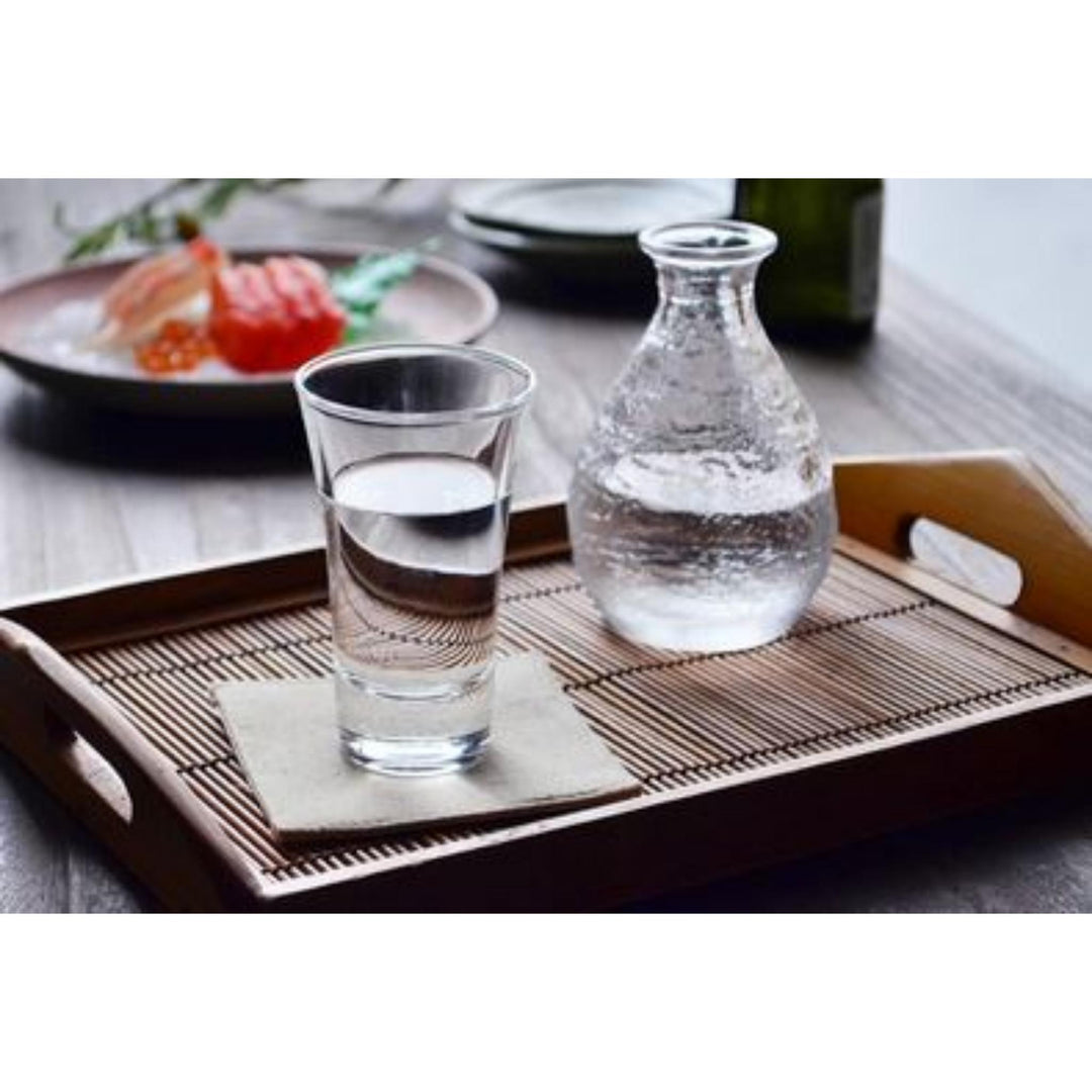 Glass Sake Pourer (220ml) & 2 Sake Cup Set