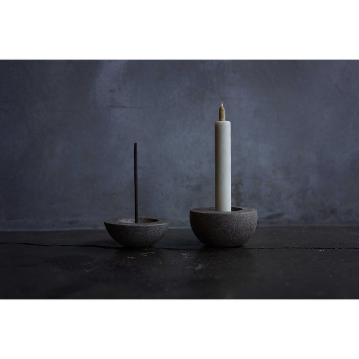 HAZE Candle & Incense Stand - Small Gray Ball