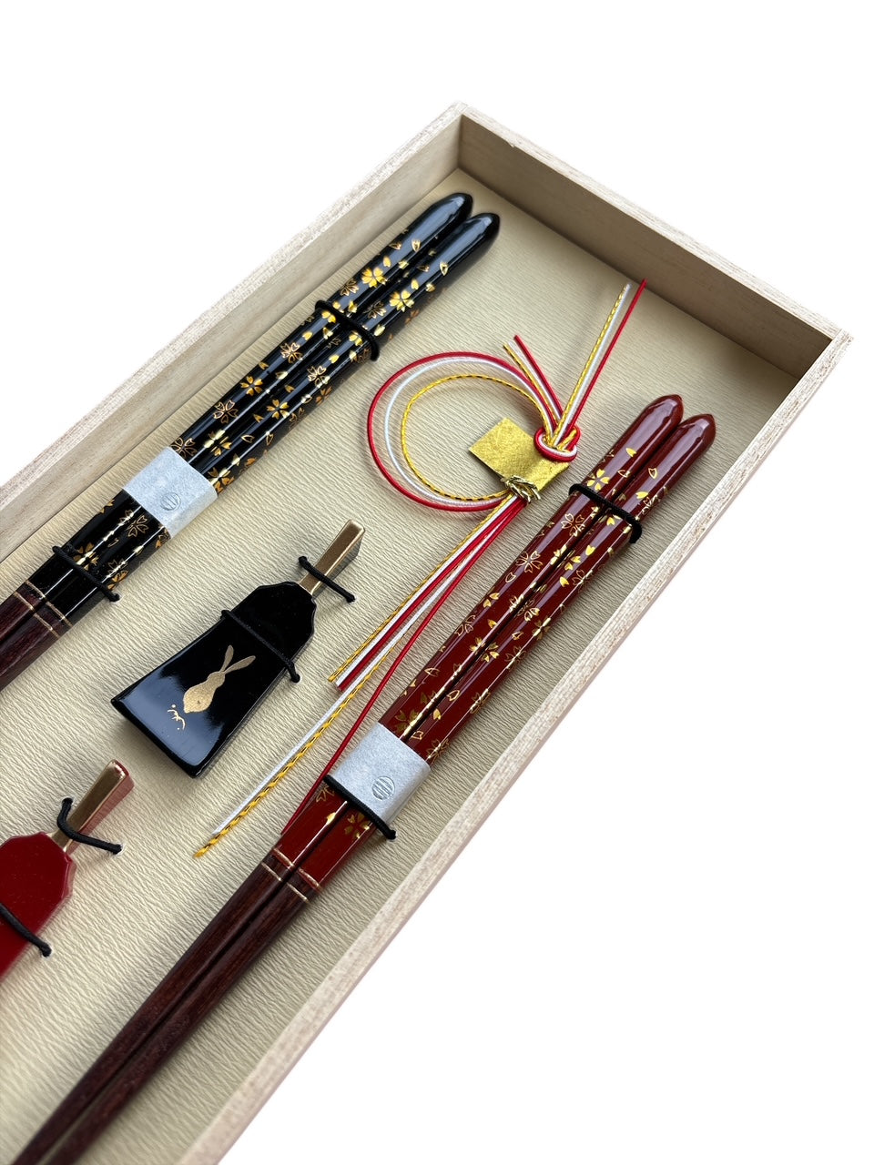 Kawai Chopsticks Gift Set - Hanakagari x Hagoita Usagi