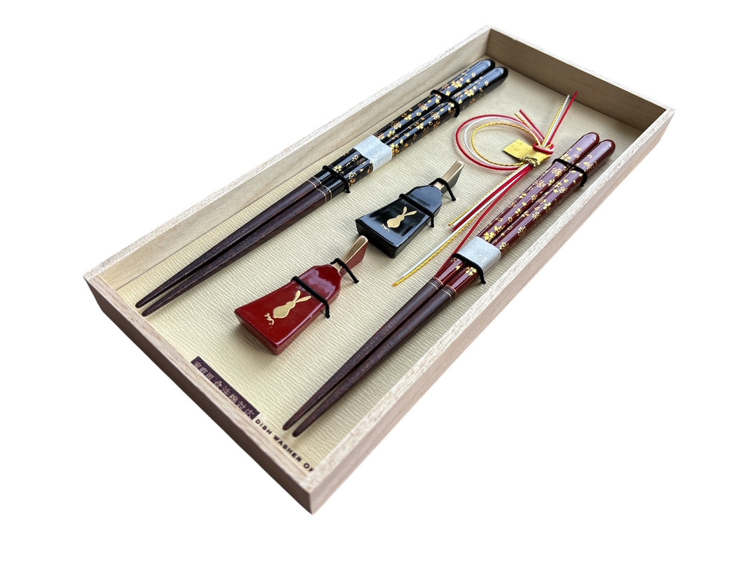 Kawai Chopsticks Gift Set - Hanakagari x Hagoita Usagi