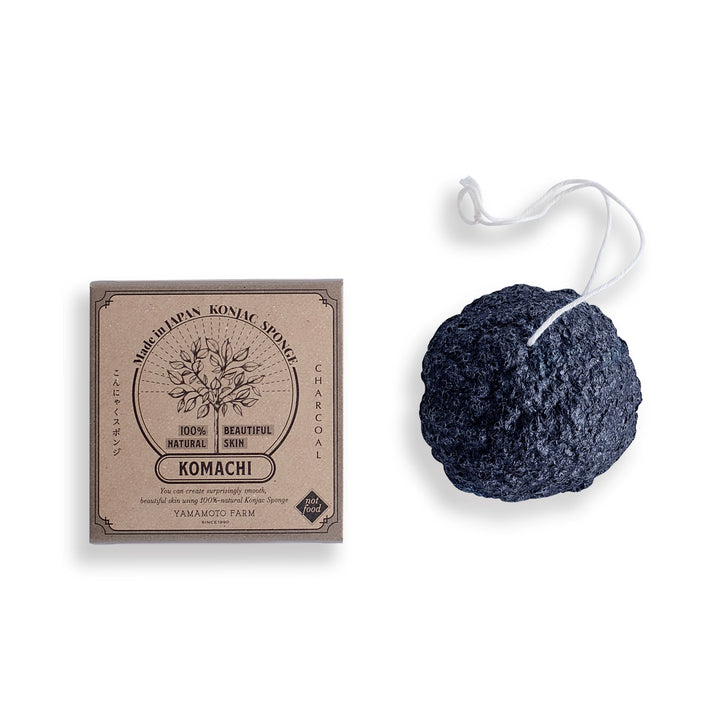 Organic Konjac Sponge KOMACHI: Charcoal