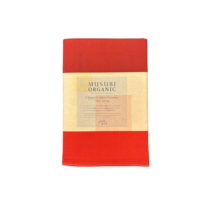 Furoshiki - Organic Cotton Red Blue Square 100cm