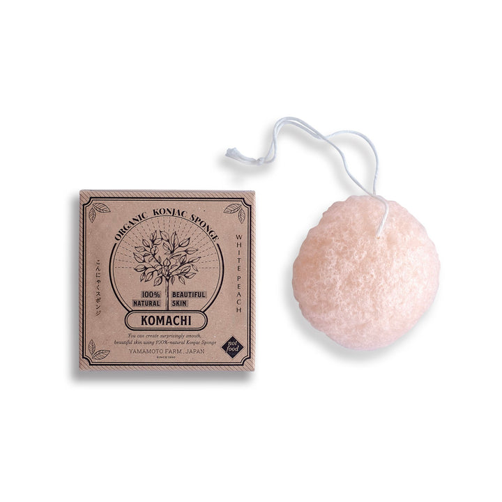 Organic Konjac Sponge KOMACHI: White Peach