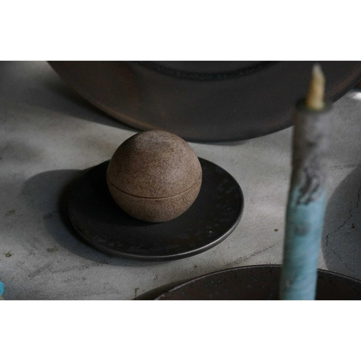 HAZE Candle & Incense Stand - Small Golden Yellow Ball