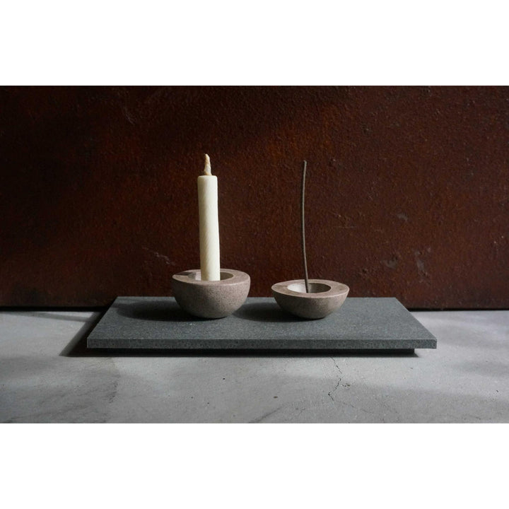 HAZE Candle & Incense Stand - Small Golden Yellow Ball
