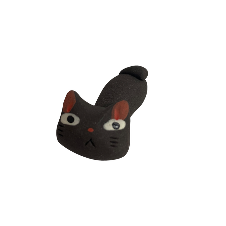 Awake Cat Chopstick Rest - Dark