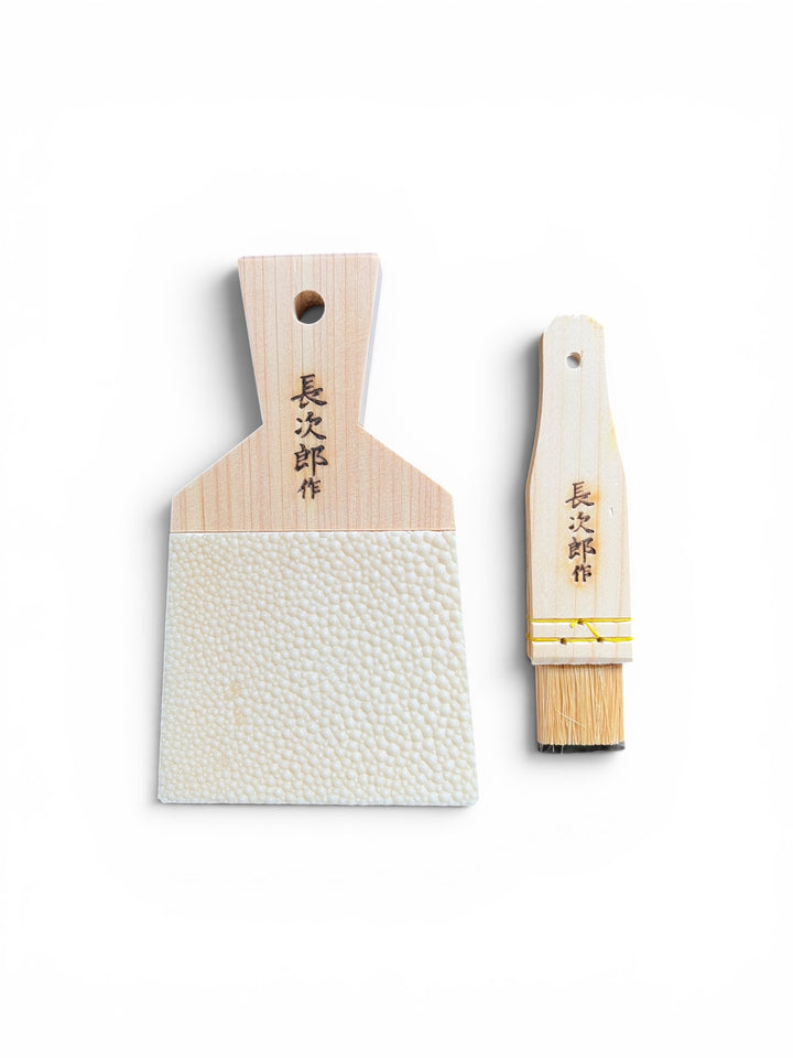 Chojiro Shark Skin Wasabi Oroshi Grater & Brush Set