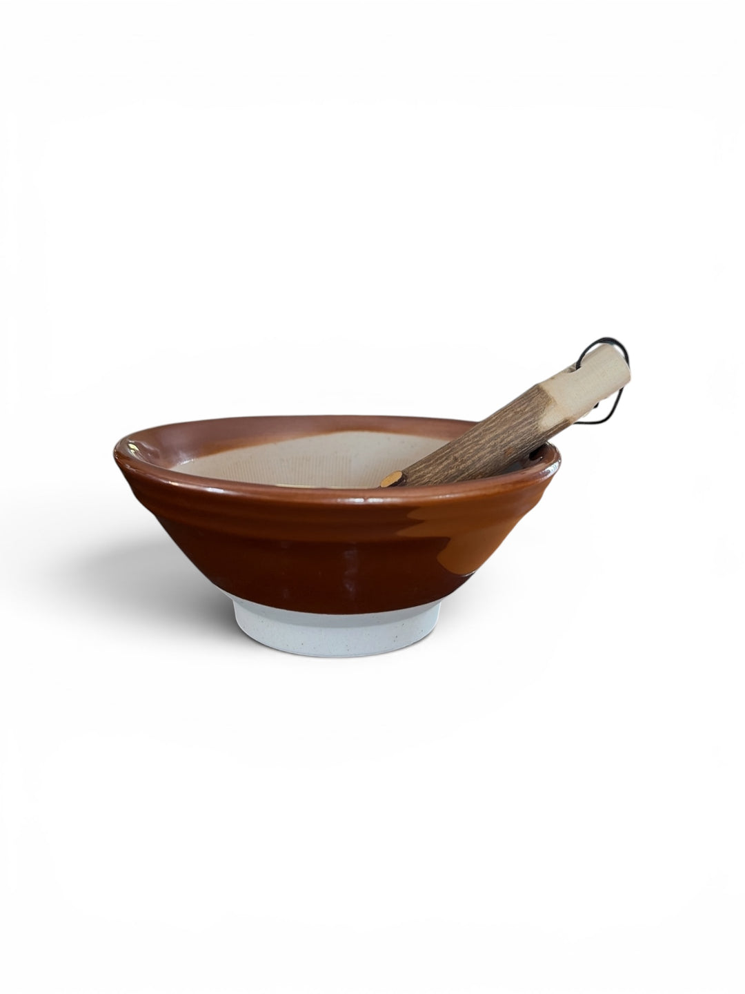 Dachi-Yaki Suribachi & Sansho Wood Surikogi - 14cm
