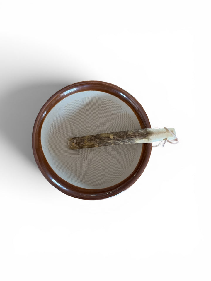 Dachi-Yaki Suribachi & Sansho Wood Surikogi - 18cm