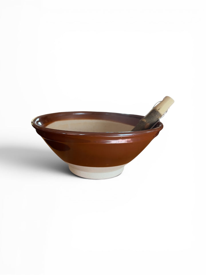 Dachi-Yaki Suribachi & Sansho Wood Surikogi - 25cm