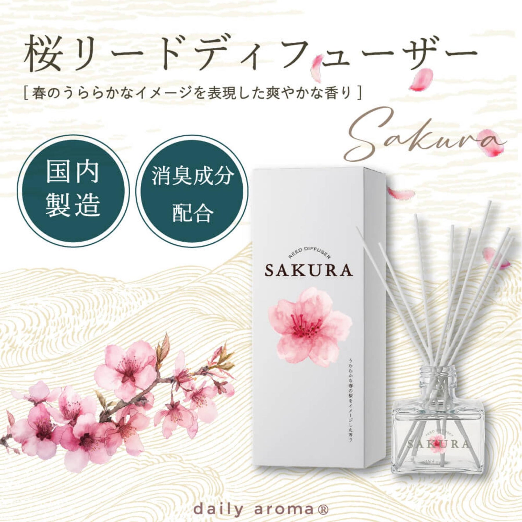 * NEW * DAILY AROMA Sakura Reed Diffuser – Setamono Japanese Homeware