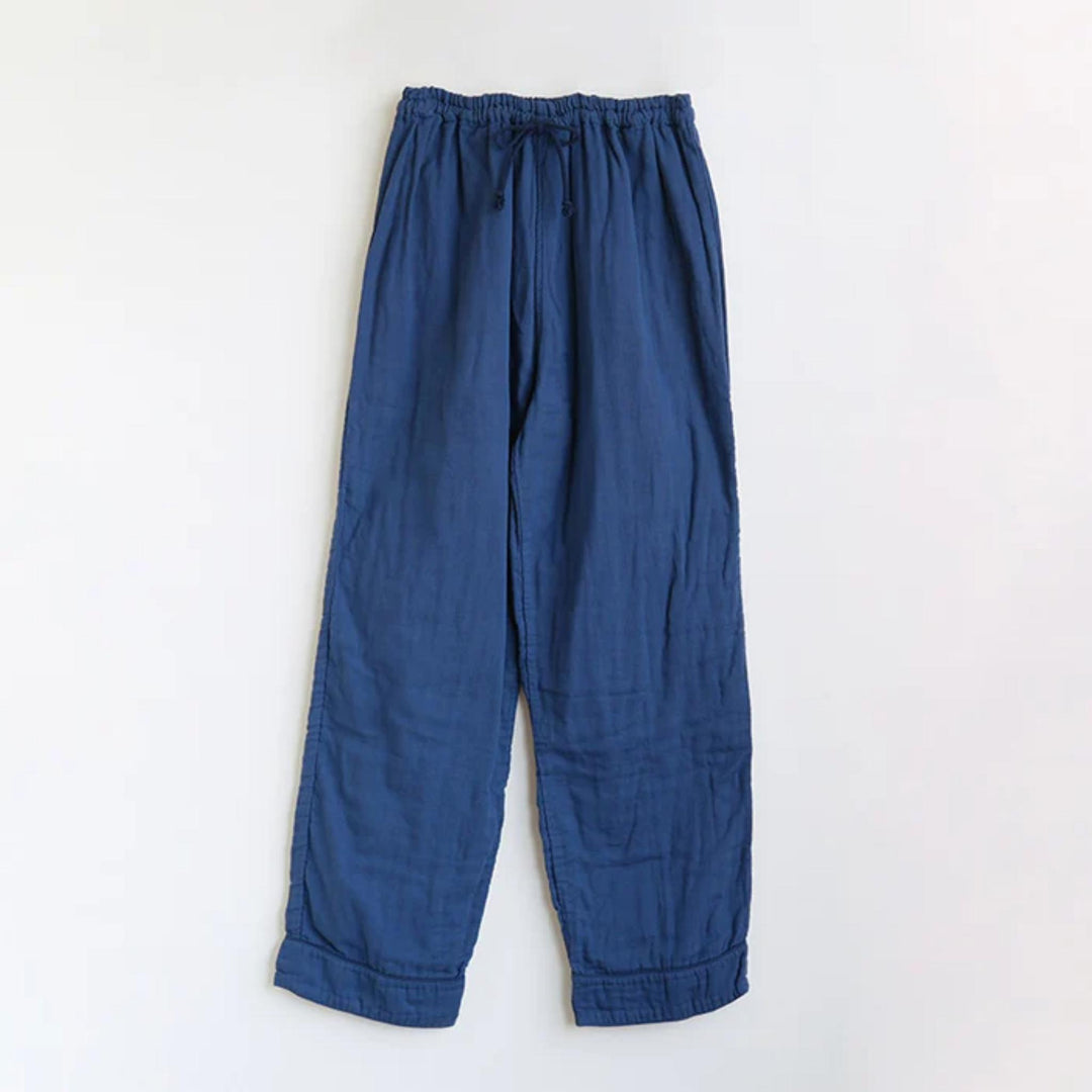 * PRE-ORDER * 3 Layered Gauze Pyjama Set - Dark Indigo (SS/S/M/L/LL)
