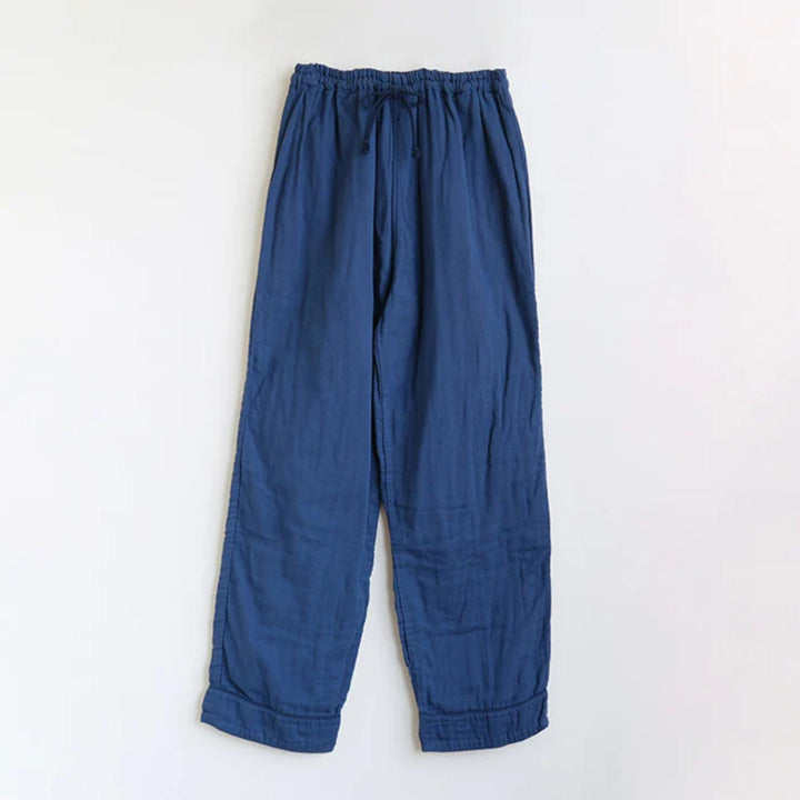 * PRE-ORDER * 3 Layered Gauze Pyjama Set - Dark Indigo (SS/S/M/L/LL)