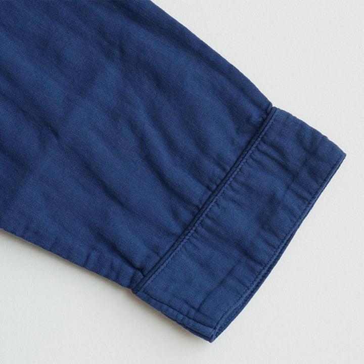 * PRE-ORDER * 3 Layered Gauze Pyjama Set - Dark Indigo (SS/S/M/L/LL)