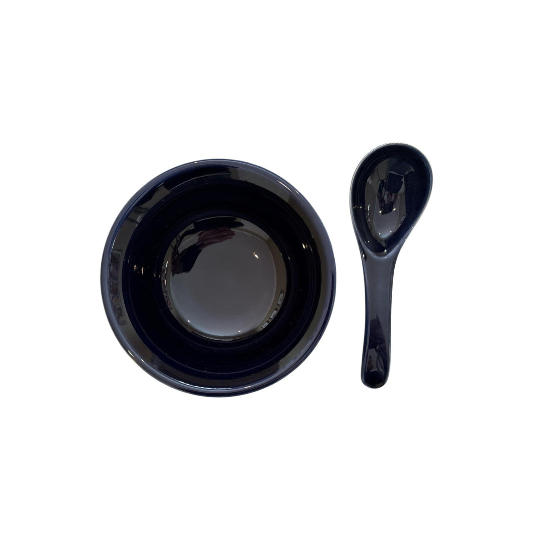 GINPO Kikka Rice Bowl & Spoon Set (Blue)