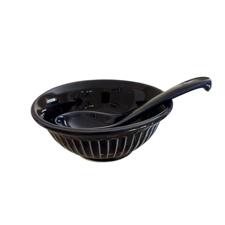 GINPO Kikka Rice Bowl & Spoon Set (Blue)
