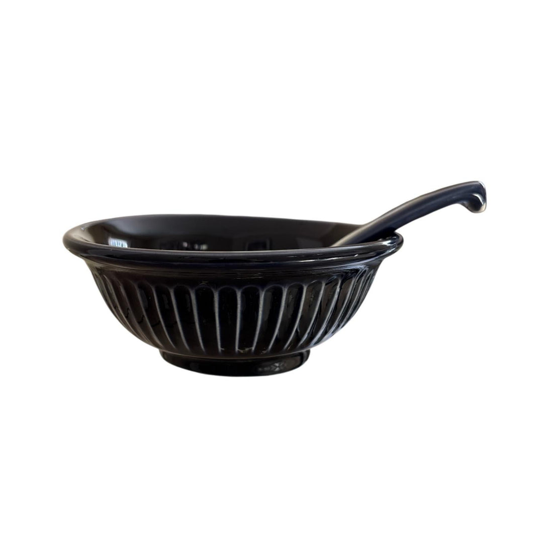 GINPO Kikka Rice Bowl & Spoon Set (Blue)