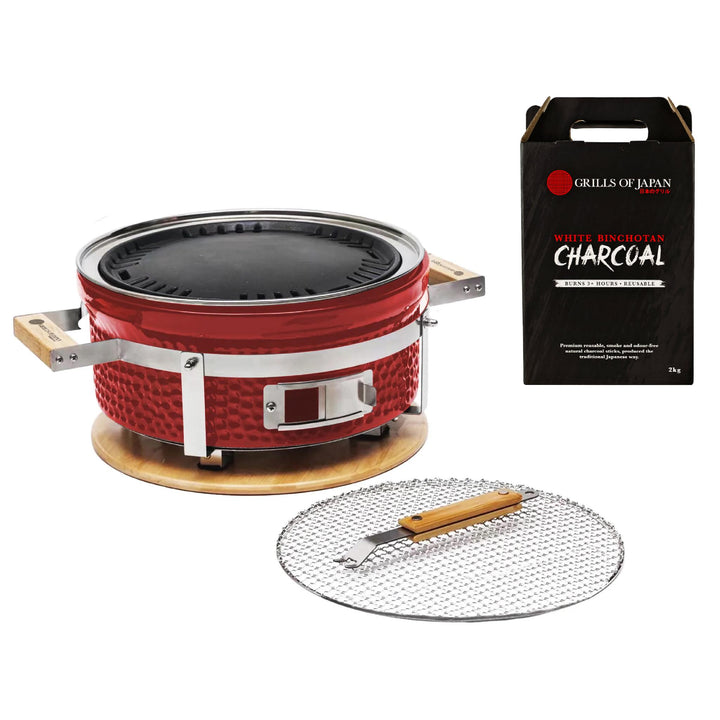 GOJ 2-In-1 Teppanyaki & Hibachi Grill Starter Combo - Aka