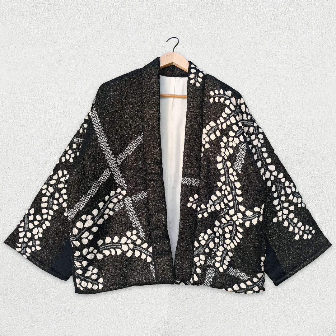 MOTHER JAPAN - Handmade Black Quilted Kimono Jacket