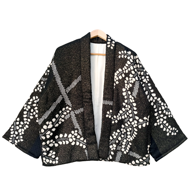 MOTHER JAPAN - Handmade Black Quilted Kimono Jacket