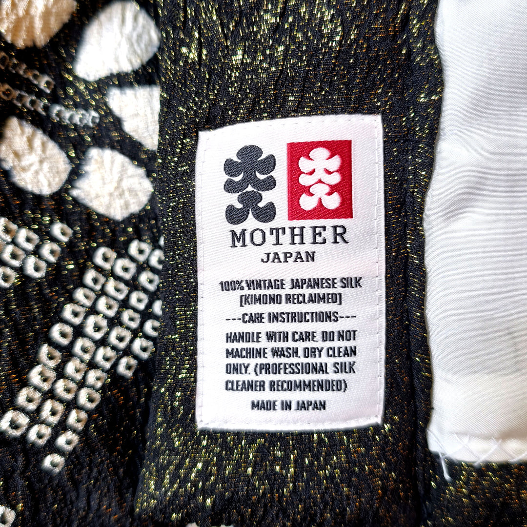 MOTHER JAPAN - Handmade Black Quilted Kimono Jacket